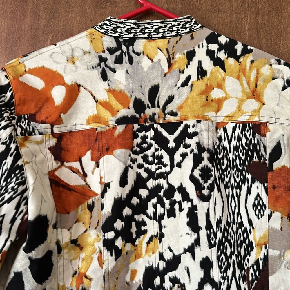 Chico's Multicolor Floral Patterned Jacket - image 8